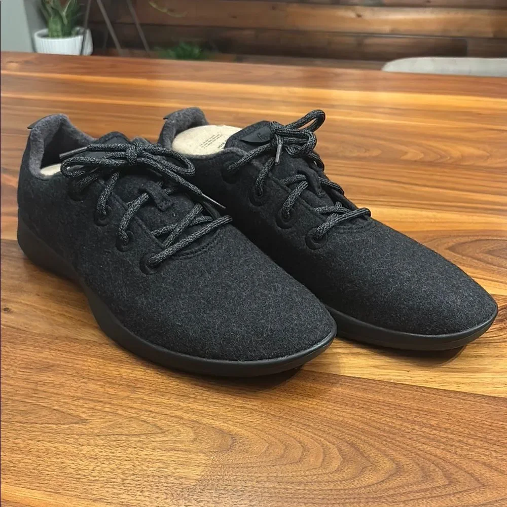 New Allbirds Natural Black Soft Marino Wool Runners with Black Sole Size 13